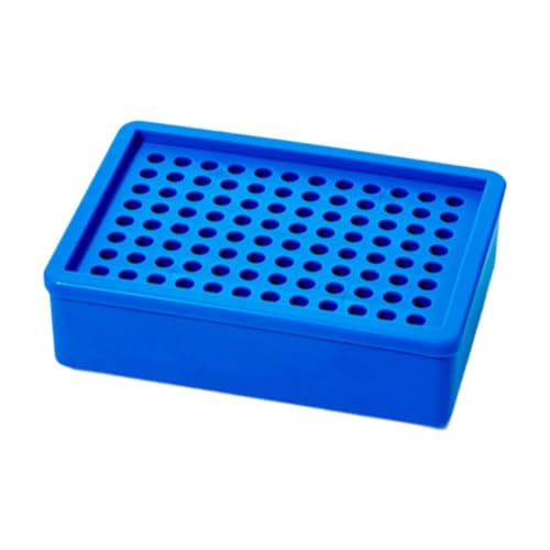 Milageto Centrifuge Tube Ice Box Laboratory Supplies Easy to Use Durability Portable Premium Storage Holder Low Temperature Pcr Holder, Rectangular 96 Hole
