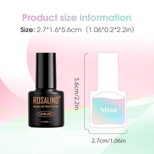 ROSALIND Vernis Semi Permanent 48PCS Pastel Blanc Jaune Vert Bleu Couleurs – vue 9