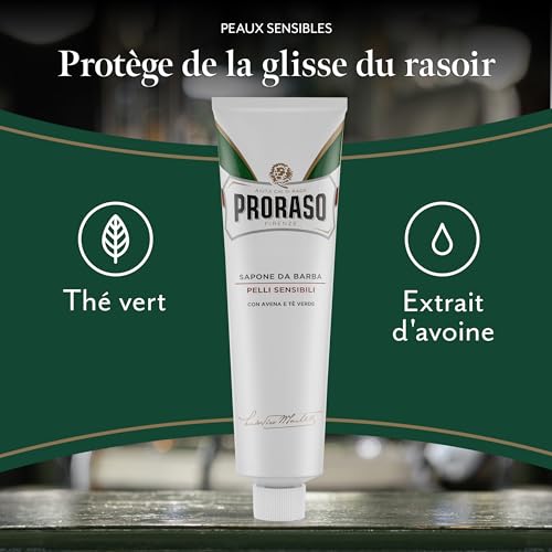 Proraso Crème à Raser Peaux Sensibles, Avoine & Thé Vert, 150 ml – vue 3