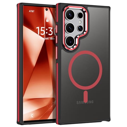 GaoBao für Samsung Galaxy S24 Ultra Hülle, Handyhülle S24 Ultra Hülle für MagSafe Kabellosem Laden, Durchscheinende Matt...
