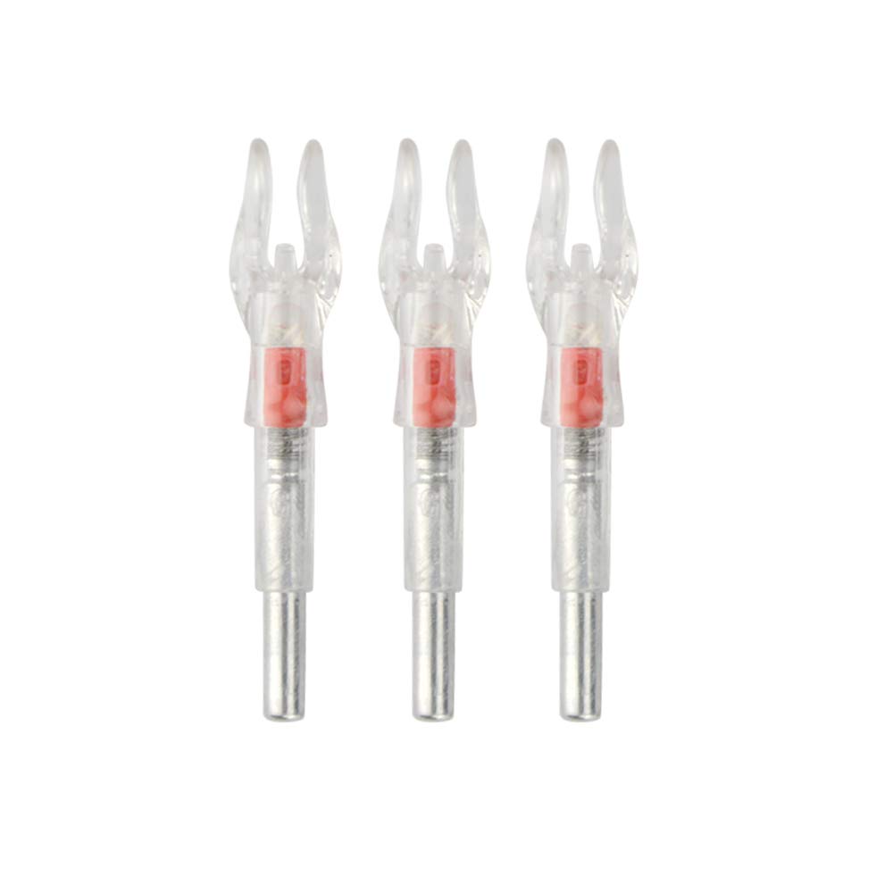 SHARROW 6/12 PCS LED cames de flèche encoches Lumineuses légère pour Arbre de flèche avec diamètre intérieur 4,2 mm, Arc à poulies Sport tir à l'arc Formation flèche Accessoires