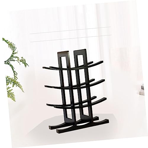 Soporte para botellas de vino negro plástico 42x30 cm miniatura 5