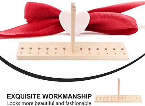 EXCEART Extended Wooden Bow Maker for Ribbon for Wreaths, Wooden Wreath Ribbon Bow Maker Bowknot Fixing Weaving Tool for Christmas Bows New Year Decorations Corsages Holiday Wreaths