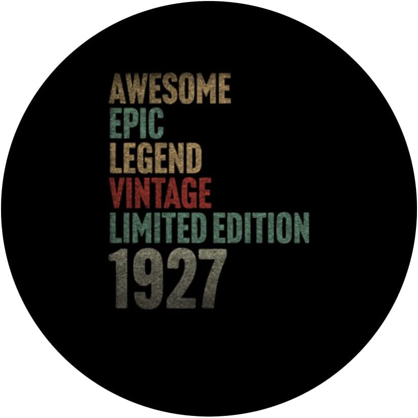Est 1927 Limited Edition 96th Birthday Gifts 96 Year Old PopSockets Swappable PopGrip image 3