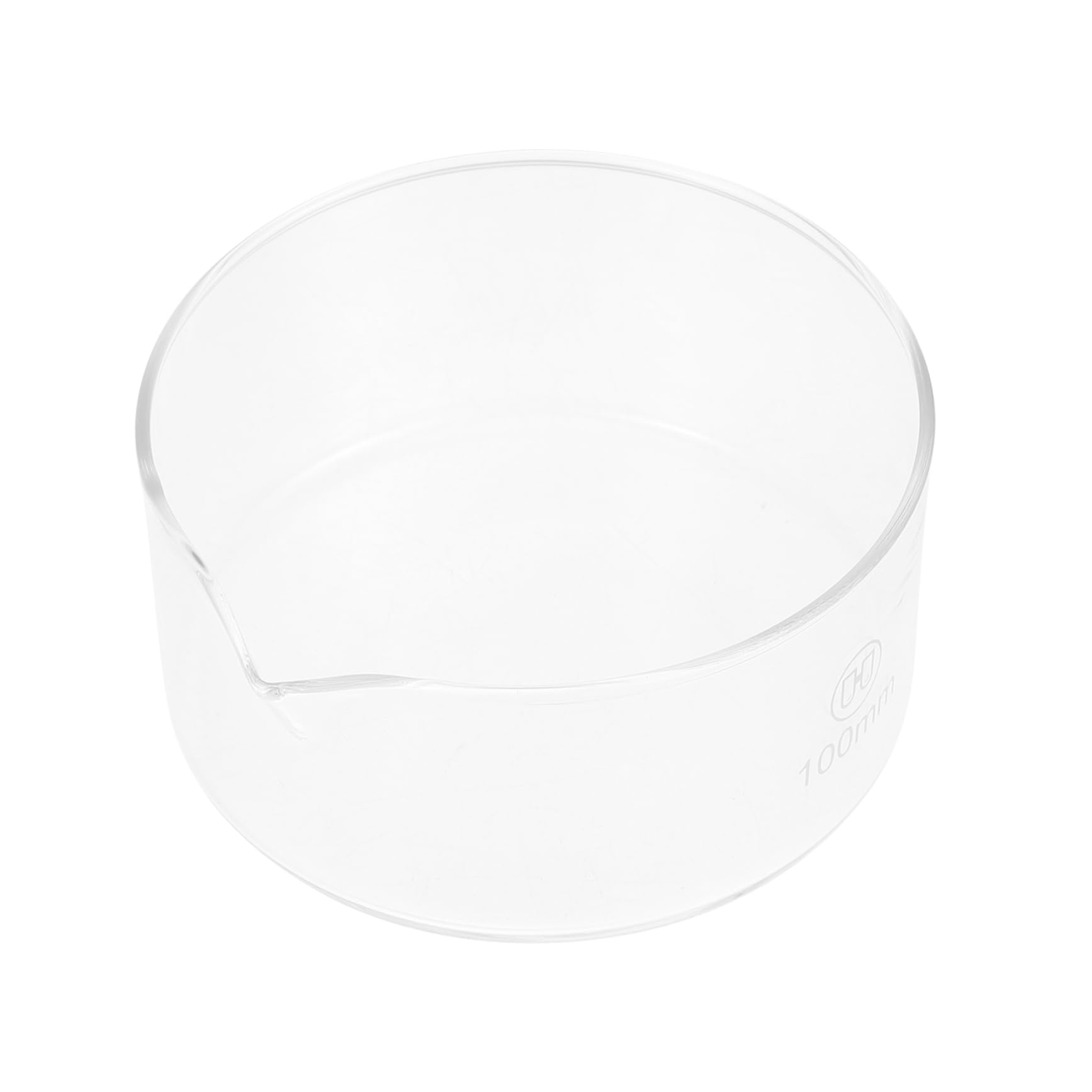 Veemoon Crystalizing Dish Spout Laboratory Dish Wide Flat Bottom for Lab Measuring Storing Fluids