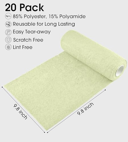 Image of Microfiber Cleaning Cloth Reusable Washable Rag for Kitchen Window Appliance Green | 1 Microfiber Cleaning Cloth