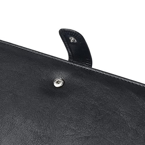 LLi Cufite Business Size Travelers Check Large Checkbook Cover for Side & Top Tear Checks, Deposit Tickets, Companion Checks, Leather Check Book Cover with Duplicate Check Sleeve & Card Slots - Thumbnail 6