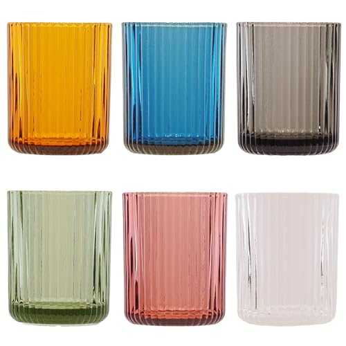 Set 6 Bicchieri In Vetro Colorato Pavè - Per Acqua, Vino, Lavabili In Lavastoviglie - Foto 10