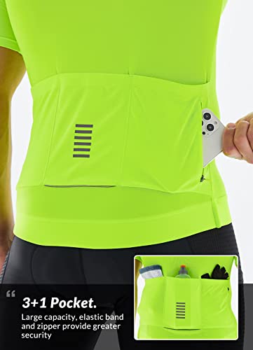 BALEAF Men's Cycling Jersey Bike Shirt Short Sleeve Full Zip Pockets Tops Bicycle Biking Breathable Reflective UPF 50+ - Image 6
