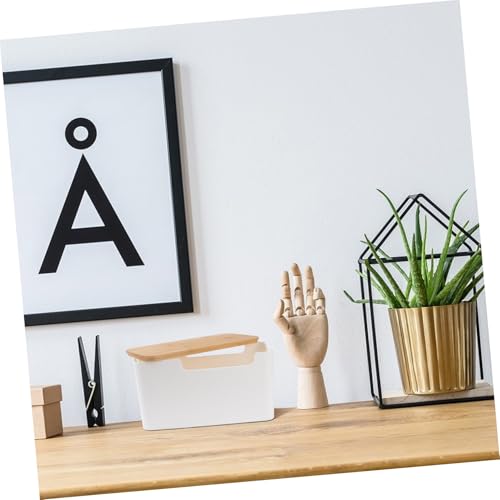 Rangement prises et cache câble Kisangel blanc | Lot de 2 boîtes ABS