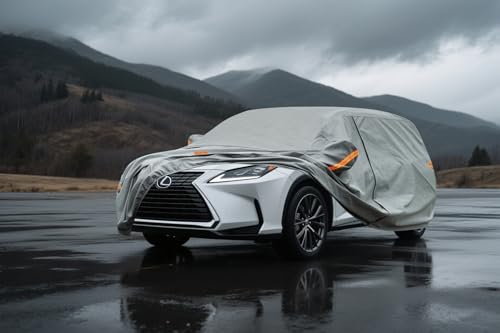 Image of Kayme Heavy Duty Car Cover Custom Fit Lexus RX RX330 RX350 RX450 RX500, Waterproof All Weather for Automobiles, Full Exterior Covers Rain Sun UV Protection.