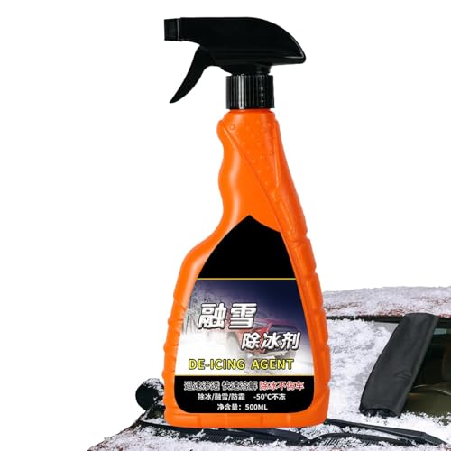 Líquido descongelador de parabrisas,Descongelador de ventanas para automóvil - Potente spray descongelante para parabrisas | Spray descongelador de 500 ml, líquido descongelador de vehículos par