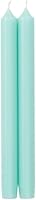 Vista 4 de Caspari Velas cónicas rectas en turquesa - 2 por paquete