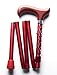 Merry Sticks Designer Folding Adjustable Walking Cane, Dazzling Red