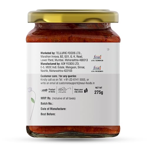 Image of ADF Soul Garlic Lovers' Delight | Made in 100% Olive Oil | Our Best-Selling Spicy & Bold Indian Chutney with Real Garlic and Hand-Crafted masalas | Perfect with Snacks & Meals |275g.
