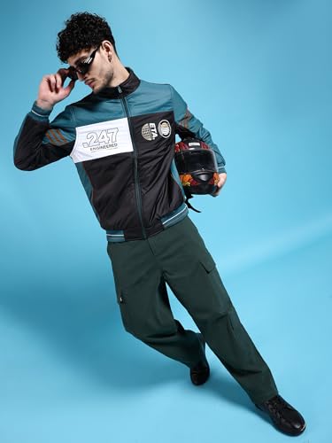Image of The Indian Garage Co Men Regular Fit Bomber Jacket