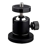  MUTUACTOR Soporte magnético para cámara y soporte magnético para cámara de pie magnético Mini cabezal de bola de metal resistente que se fija de forma segura a acero u otras superficies magnéticas