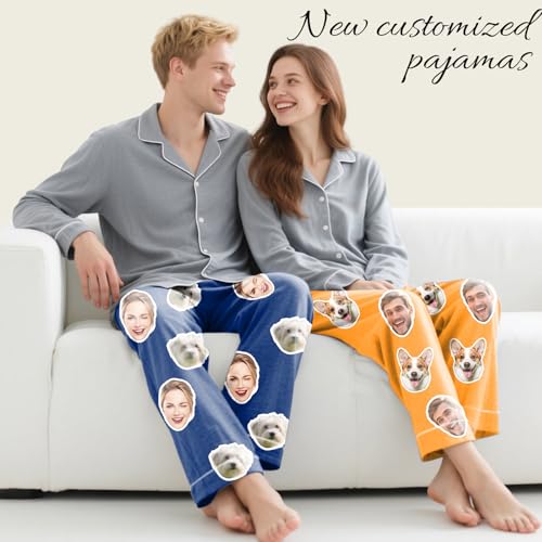 Custom Pajamas Pants With Photo Face Custom PJ Pants Personalized Gifts For Women Men Halloween Christmas Valentines3