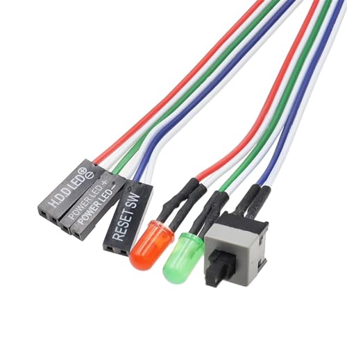 Bouton interrupteur PC 50cm idéal pour boîtier ouvert et montage sur bureau - 4