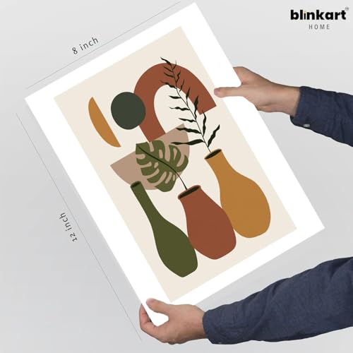 Image of BLINKART Abstract Art Aesthetic Modern Art Walls With Frame | Natural Wood Texture | Living Room Bedroom Office Wall Decoration | Poster Home Decor Frames Wall Bedroom | 12x8 Inches (D349)