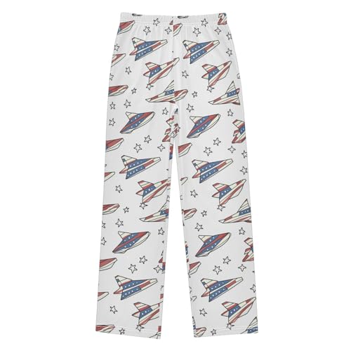 Pajama Bottoms, Pajamas Pant Paper Planes Lounge Wear Casual Cartoon Sleep Long Pants Soft Pjs Sleepwear