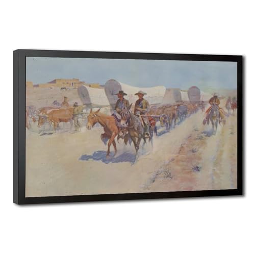 The Santa Fe Trade Remington impression sur toile cadre suspendu deco murale retro 30x45