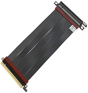 LINKUP - AVA PCIe 4.0 x16 Riser Cable - RTX 4000 RX 7900 XT Ready - 90 Degree Black (20 cm)