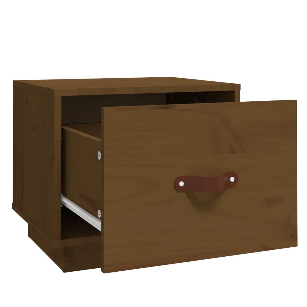 Elegante Nachttische aus massivem Kiefernholz mit Schublade und robuster Oberplatte für stilvollen Stauraum im Schlafzimmer
