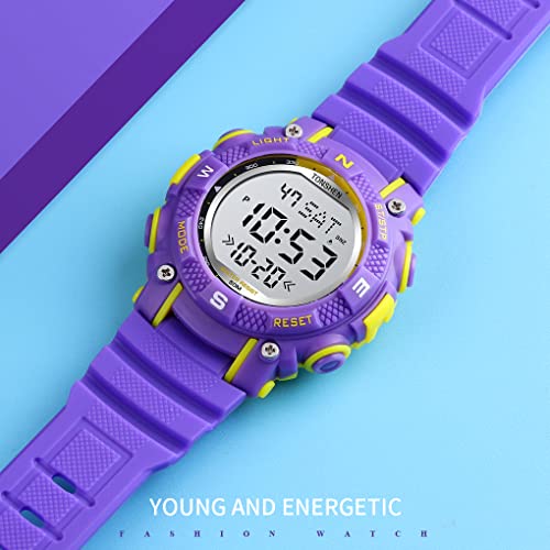 Reloj digital niños resistente a salpicaduras con alarma para evitar retrasos escolares 3