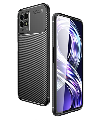 DOHUI Coque pour Realme 8i, Housse Silicone Flexible, [Anti-Choc] [Anti-Scratch] Bumper Coque Compatible avec Realme 8i (Noir) Cover