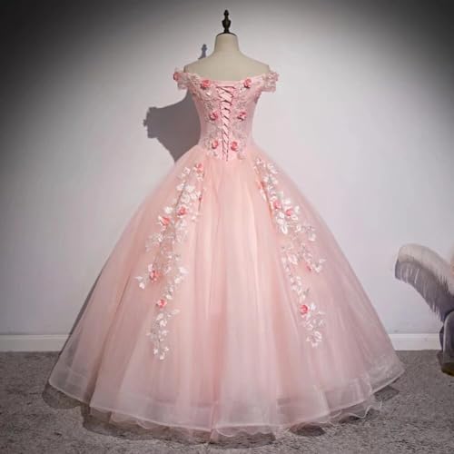 Asulla Off Shoulder Quinceanera Dress 3D Flower Appliqued Ball Gowns Princess Sweet 15 16 Dresses2
