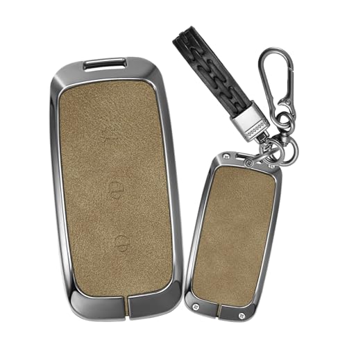 Coque clé Geely Galaxy E5 anti-rayures daim et zinc marron