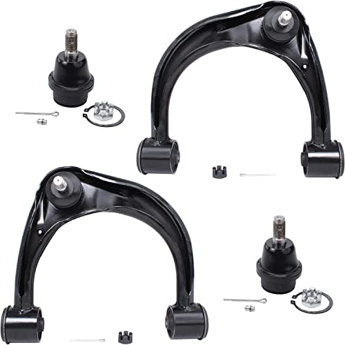 Image of Detroit Axle - 14pc Suspension Kit for 2003-2009 Toyota 4Runner FJ Cruiser Lexus GX470, Front 2 Upper Control Arms 2 Lower Ball Joints 4 Tie Rods 4 Front & Rear Sway Bars 2 Boots Replacement