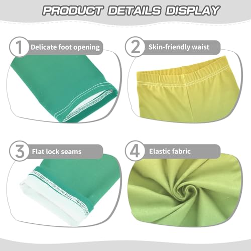 DOMIKING Viridity Gradient Girl's Leggings Pants Kids' Yoga Pants Stretchy Dancing Bottoms 4 Years3