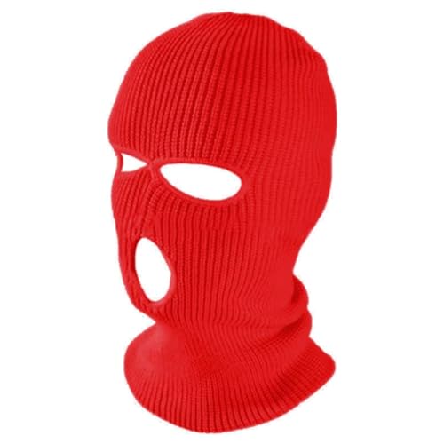 TopTie Passamontagna a 3 Fori Doppia Maglia, Maschera da Sci Antivento Traspirante Copertura Integrale per Uomini e Donne