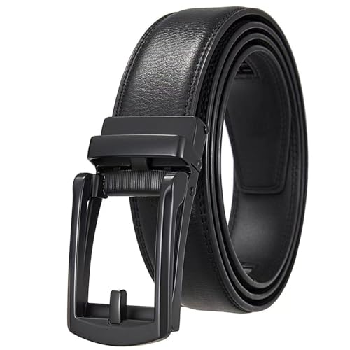 Men's real leather belt, two-layer cowhide, business fake, needle buckle belt