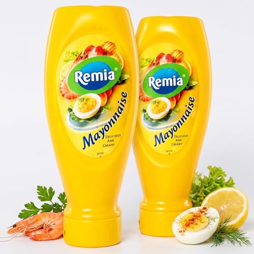 Remia Real Mayonnaise Extra Creamy 2-Pack Squeeze Bottles, Authentic Dutch