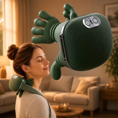 Massageador Cervical com Aquecimento para Pescoço e Ombros, Recar...