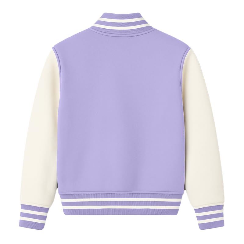 Image of Koverify Cotton Blend Standard Length Long Sleeves Winter Wear Solid Varsity Jacket For Men