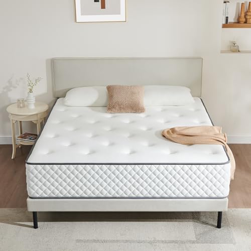 Sleremind Matratze 140x200 cm, Taschenfederkernmatratze Härtegrad H3 mittelfest, 7 Zonen Matratzen mit hochwertigem Komfortschaum, Rückenentlastende, Rollmatratze Höhe 22cm