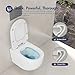 Wall Hung Toilet with Tank, Eridanus Wall Mounted Toilet Combo Set, In-Wall Toilet Tank Carrier, Dual-Flush Plate Included, Floating Toilet Bowl With Soft-Close Seat, Glossy White, 2 Separate Packages
