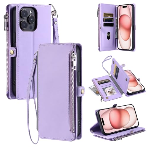 Coque iPhone 14 Plus violette à bandoulière pour vos sorties en ville
