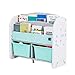 Produktbild Schränke Bücherregal Für Kinder Baby Bücherregal Kinderspielzeug Bücherregal Boden Bücherregal Mit Großer Kapazität Mehrschichtiger Lagerschrank (Color : Blue, Size : 85 * 34 * 72cm)