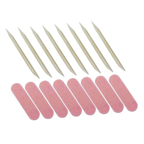 DRESSOOS マニ ツールセット 100セット ネイルファイル 爪やすり 木製ピック ネイルケア用具 旅行用持ち運び便利 ネイルサロン同様の仕上がり