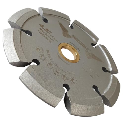 Rocflugilo 4-1/2 inch Crack Chaser Diamond Blade with 0.250" Width 7/8"-5/8" Arbor for Concrete Repair (V-Shaped)