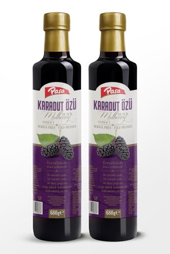 Soğuk Pres Doğal Karadut Özütü, 2 Adet, 680 g Şişe