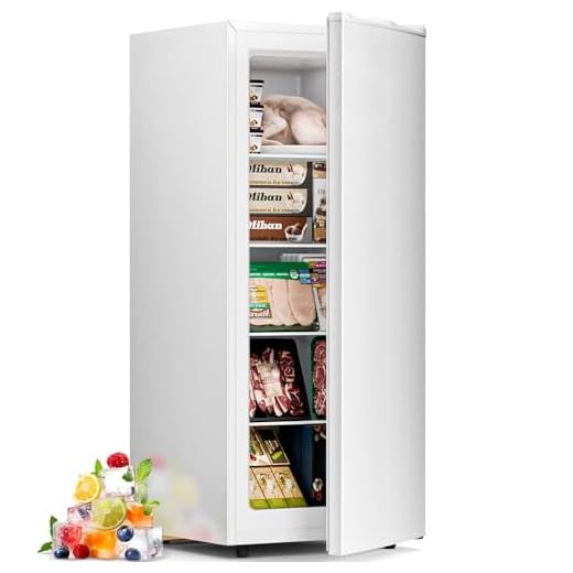 Antarctic Star 6.0 Cu.ft Upright Freezer, Small Stand Up Freezer with Adjustable Thermostat, Removable Glass Shelves, for Bedroom/Home/Dorms,White
