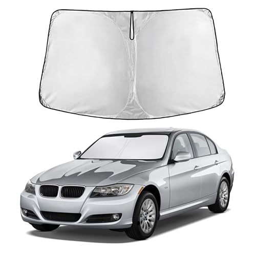 Image of EcoNour Windshield Sunshade Compatible for BMW 3 Series 2006-2009 2010 2011, Sun Visor for Front Windshield & Window Sun Shade Cover, UV Heat Blocker & Protector, Car Accessories