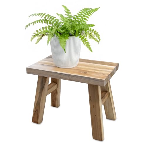 Spetebo Banco de madera de teca rectangular