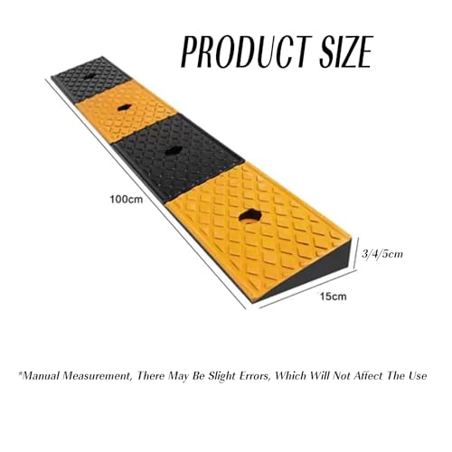 Reductores de velocidad de caucho 100x15x5cm para control de tráfico 3